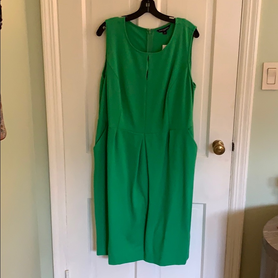 Nwt Structured Sleeveless Dress With Pockets